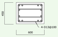 図：引張主筋6-D25（SD345）